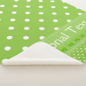 Groen, Stippen en shamrocks Sherpa Deken (3/4)