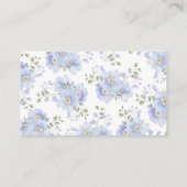 Groen Stoffig Blauw Bloemen Vrijgezellenfeest Rece Informatiekaartje (Achterkant)