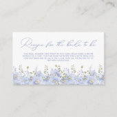 Groen Stoffig Blauw Bloemen Vrijgezellenfeest Rece Informatiekaartje (Voorkant)