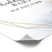 Groen Stoffig Blauw Vrijgezellenfeest Bubbly Bar S Poster (Hoek)