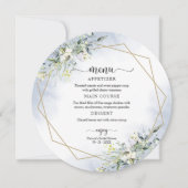 Groen Stoffig Blauw Vrijgezellenfeest Circle Menu Kaart (Voorkant)