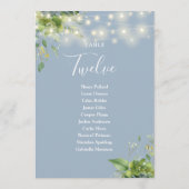 Groen Stoffig Blauw Zitplan Tafelnummer (Achterkant)