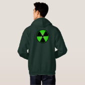 Groen stralingssymbool hoodie (Achterkant volledig)
