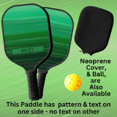 Groen Striped Add Name Monogram Team Pickleball Paddle