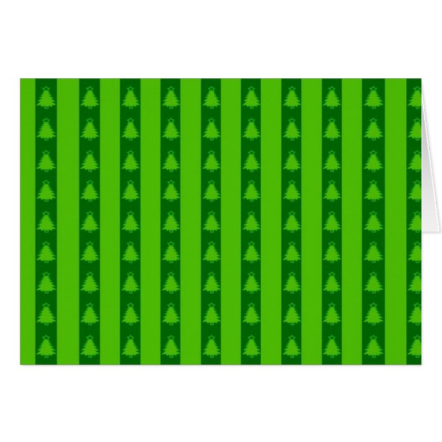 Groen striped kerstboompatroon (Voorkant Horizontaal)