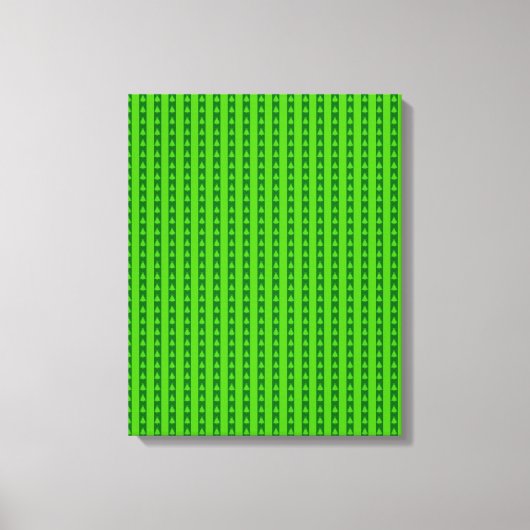 Groen striped kerstboompatroon canvas afdruk (Voorkant)