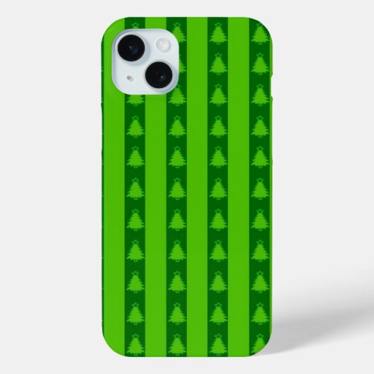 Groen striped kerstboompatroon Case-Mate iPhone case (Achterkant)