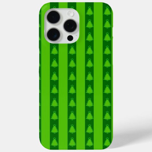 Groen striped kerstboompatroon Case-Mate iPhone case (Achterkant)