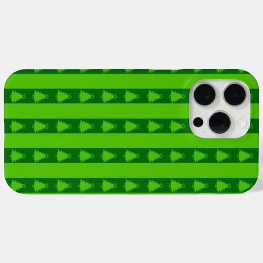 Groen striped kerstboompatroon Case-Mate iPhone case (Achterkant (horizontaal))