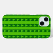 Groen striped kerstboompatroon Case-Mate iPhone case (Achterkant (horizontaal))