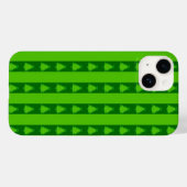 Groen striped kerstboompatroon Case-Mate iPhone case (Achterkant (horizontaal))