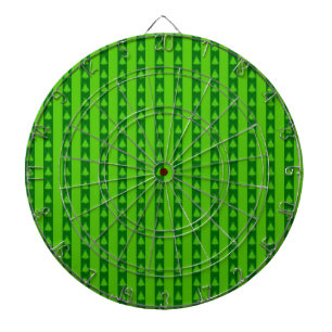 Groen striped kerstboompatroon dartbord