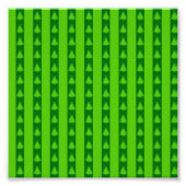 Groen striped kerstboompatroon foto afdruk (Voorkant)