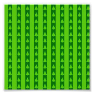 Groen striped kerstboompatroon foto afdruk