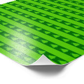 Groen striped kerstboompatroon foto afdruk (Hoek)