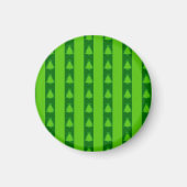 Groen striped kerstboompatroon magneet (Voorkant)