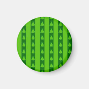 Groen striped kerstboompatroon magneet