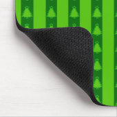 Groen striped kerstboompatroon muismat (Hoek)