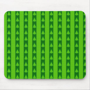 Groen striped kerstboompatroon muismat