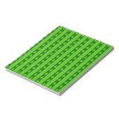 Groen striped kerstboompatroon notitieblok (Linkerzijde)