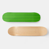 Groen striped kerstboompatroon persoonlijk skateboard (Horizontaal)