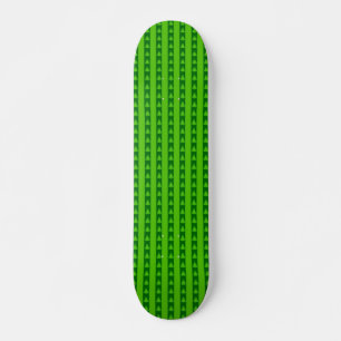Groen striped kerstboompatroon persoonlijk skateboard