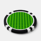 Groen striped kerstboompatroon poker chips (Enkel)