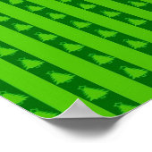 Groen striped kerstboompatroon poster (Hoek)