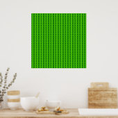 Groen striped kerstboompatroon poster (Keuken)