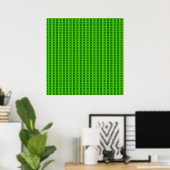 Groen striped kerstboompatroon poster (Thuiskantoor)