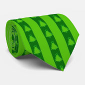 Groen striped kerstboompatroon stropdas (Opgerold)