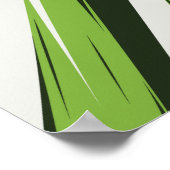 Groen stromende Abstracte strepen Poster (Hoek)