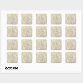 Groen stroomgebied Topografisch Vierkante Sticker (Vel)