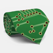 Groen Stropdas van de Kool Circuit Board Computer (Opgerold)