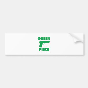 Groen stuk bumpersticker
