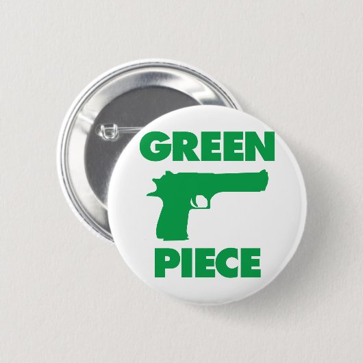 Groen stuk ronde button 5,7 cm (Voorkant /achterkant)