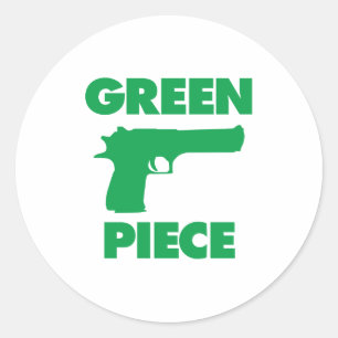 groen stuk ronde sticker