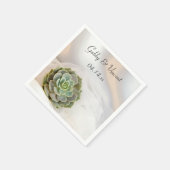 Groen succes op witte bruiloft servet (Hoek)