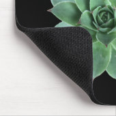 Groen Succulent Desert Black White, aangepast Muismat (Hoek)
