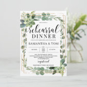 Groen succulent floraal goud lijst repetitie kaart (Staand voorkant)