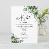 Groen succulent floral boho repetitie diner kaart (Staand voorkant)