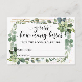 Groen Succulent Hoeveel kussen in de pot Informatiekaartje