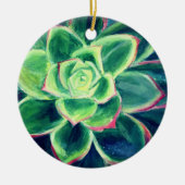 Groen Succulent Kunst Schilderen Ornament (Voorkant)