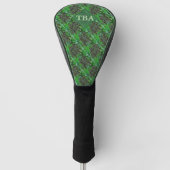 Groen Succulent Lattice Pattern Golf Head Hoesje Golfheadcover (Voorkant)