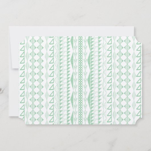 Groen Succulent ModernTypography Wedding Kaart (Achterkant)