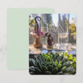 Groen Succulent Natuur thema Dank u wel Bedankkaart (Voorkant / Achterkant)