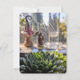 Groen Succulent Natuur thema Dank u wel Bedankkaart