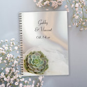 Groen Succulent op White Wedding Guest Book Notitieboek
