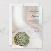 Groen Succulent op wit Vrijgezellenfeest Kaart (Voorkant)