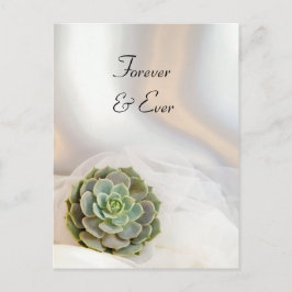 Groen Succulent op Wit Wedding sparen de Datum Aankondigingskaart